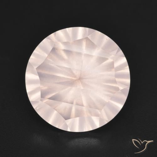 5.23ct Natural Luz rosa Quartzo Rosa, Redondo, Transparente