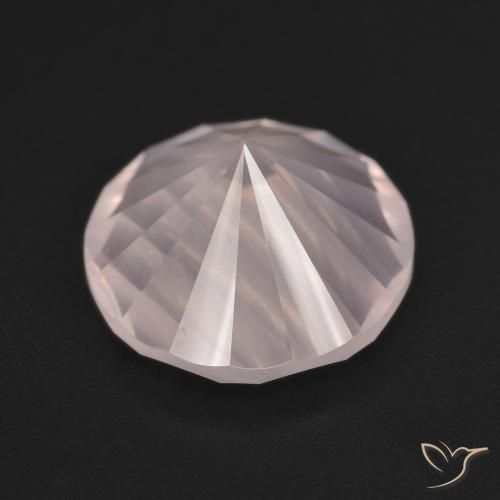 Quartzo Rosa Luz rosa Natural 5.23ct, Redondo, Transparente