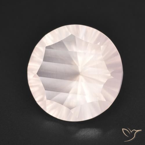 Quartzo Rosa Rosa bem claro Natural 5.06ct, Redondo, Transparente