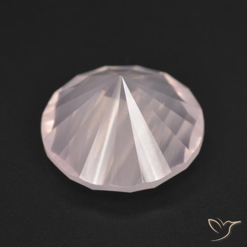 Quartzo Rosa Rosa bem claro Natural 5.06ct, Redondo, Transparente