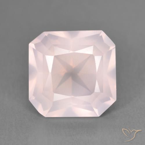4.15ct Natural rosa rosa Quartzo Rosa, Corte Esmeralda, Transparente