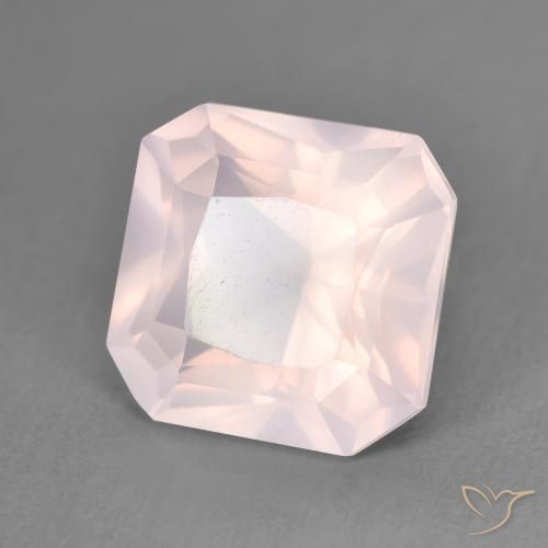 Quartzo Rosa rosa rosa Natural 4.15ct, Corte Octógono / Esmeralda, Transparente