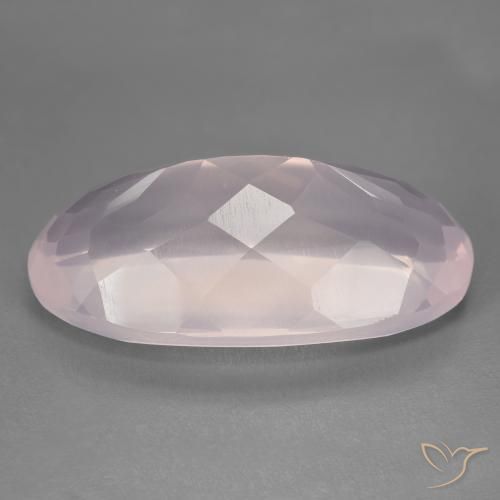 Quartzo Rosa Rosa Claro Rosa Natural 29.20ct, oval, Transparente