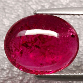Turmalina rubelita vermelho natural 5,88ct, transparente, transparente/translúcido