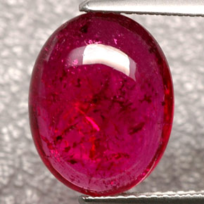 Turmalina rubelita vermelho natural 5,88ct, transparente, transparente/translúcido