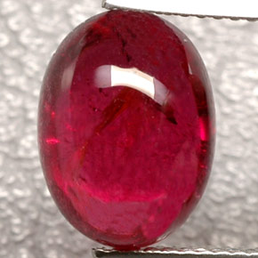 Turmalina rubelita vermelho natural 5,64ct, transparente, transparente/translúcido