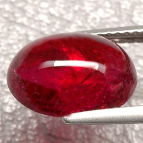 Turmalina rubelita vermelho natural 5,64ct, transparente, transparente/translúcido
