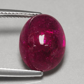 Turmalina rubelita vermelho natural 7,57ct, transparente, transparente/translúcido