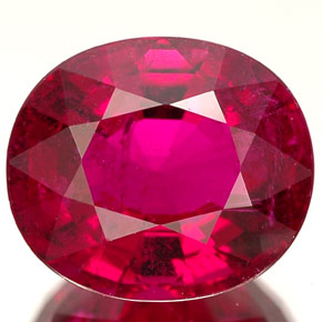 Turmalina Rubelita rosa vermelha Natural 3.29ct, Corte Oval, SI-I1
