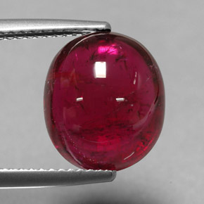 Turmalina rubelita vermelho natural 6,77ct, transparente, transparente/translúcido