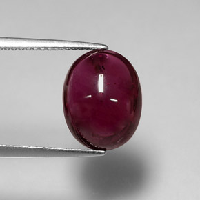 Turmalina rubelita vermelho natural 6,46ct, transparente, transparente/translúcido