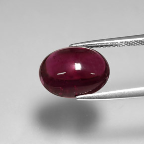 Turmalina rubelita vermelho natural 6,46ct, transparente, transparente/translúcido