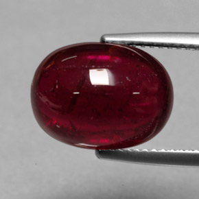 Turmalina rubelita vermelho natural 7,59ct, transparente, transparente/translúcido