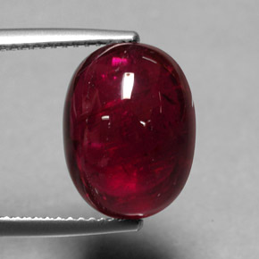 Turmalina rubelita vermelho natural 7,59ct, transparente, transparente/translúcido