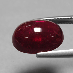 Turmalina rubelita vermelho natural 7,59ct, transparente, transparente/translúcido
