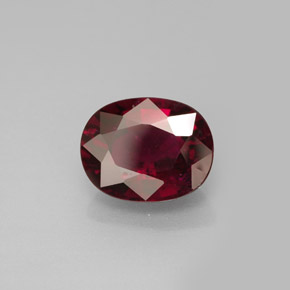 Turmalina rubelita vermelho natural 2,05ct, corte oval, VS-SI