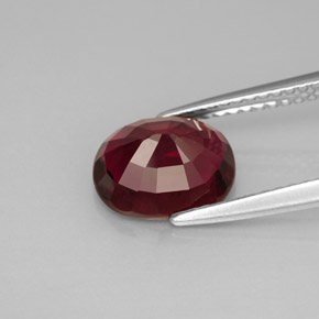 Turmalina rubelita vermelho natural 2,05ct, corte oval, VS-SI