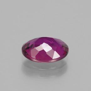 Turmalina Rubelita vermelho arroxeado Natural 1.25ct, Corte Oval, VVS