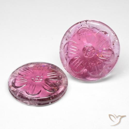 Pedras preciosas de Turmalina Rubelita Uva natural de 20.76 ct, Redondo, Transparente