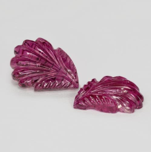 Pedras preciosas de turmalina rubelita vermelho natural de 4,78 ct, corte flor, translúcido