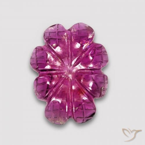 4.63ct Natural Vermelho escuro Turmalina Rubelita, Flor cortada, Translúcido