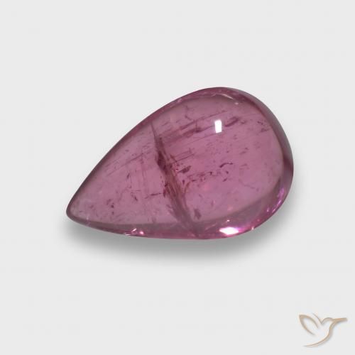 Turmalina Rubelita Magenta-rosa escuro Natural 2.27ct, Formato de pêra, Transparente