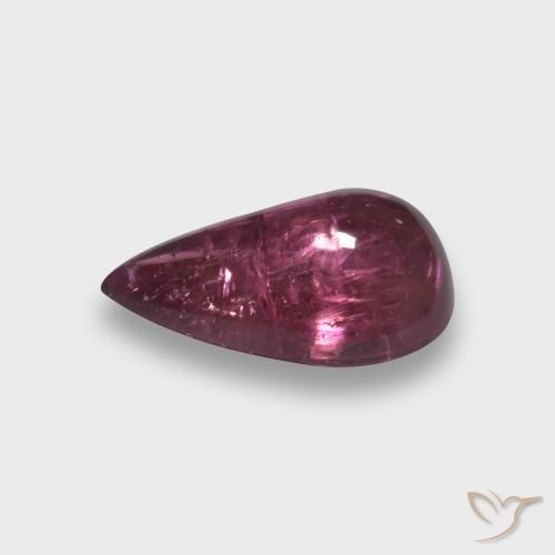 Turmalina Rubelita Magenta-rosa escuro Natural 2.27ct, Formato de pêra, Transparente