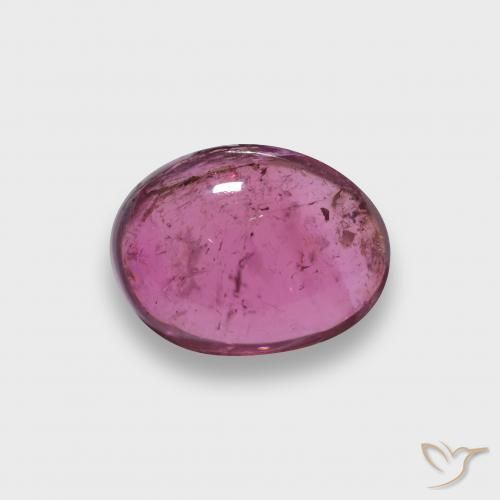 Turmalina rubelita vermelho natural 1,76ct, corte oval, translúcido