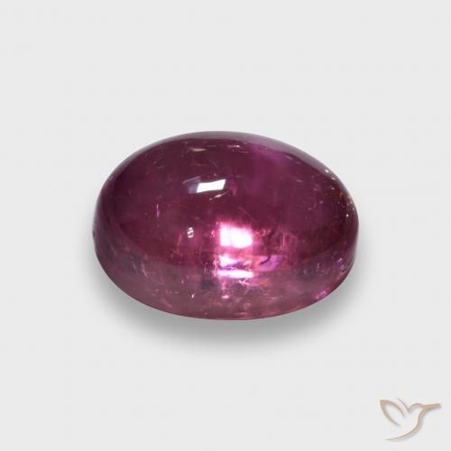 Turmalina rubelita vermelho natural 1,76ct, corte oval, translúcido