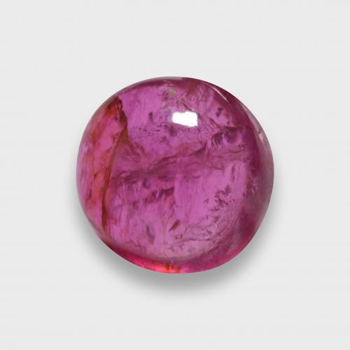 Turmalina Rubelita framboesa vermelha Natural 2.46ct, Corte Redondo, Translúcido