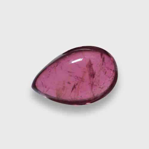 Turmalina rubelita vermelho natural 1,41ct, formato de pêra, translúcido