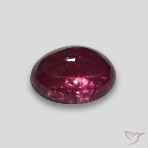Turmalina Rubelita vermelho médio Natural 2.41ct, Corte Oval, Translúcido