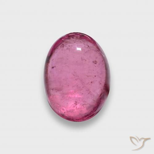Turmalina rubelita vermelho natural 1,81ct, corte oval, translúcido