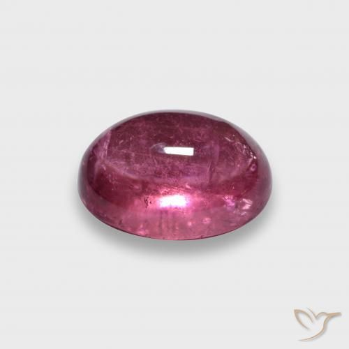 Turmalina rubelita vermelho natural 1,81ct, corte oval, translúcido