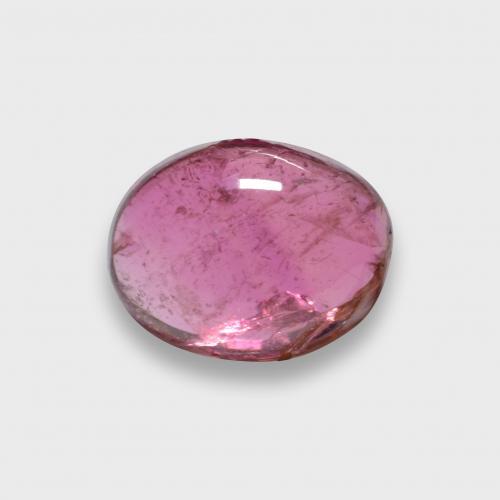 Turmalina rubelita vermelho natural 1,25ct, corte oval, translúcido