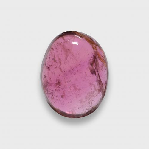 Turmalina rubelita vermelho natural 1,25ct, corte oval, translúcido