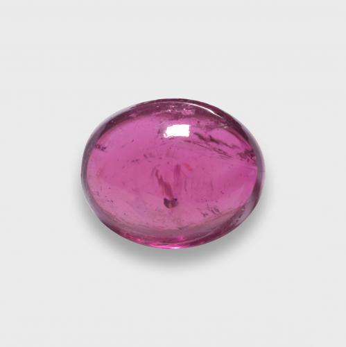 Turmalina rubelita vermelho natural 1,33ct, corte oval, translúcido