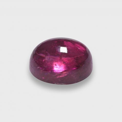 Turmalina rubelita vermelho natural 1,33ct, corte oval, translúcido