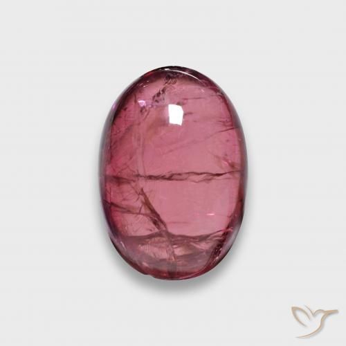 3.23ct Natural framboesa vermelha Turmalina Rubelita, oval, Translúcido