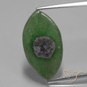 5.00ct Natural Multicolorido Ruby em Fuchsite, Marquesa, Translúcido