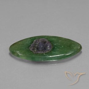 Ruby em Fuchsite Multicolorido Natural 7.25ct, Marquesa, Translúcido
