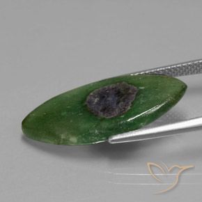 Ruby em Fuchsite Multicolorido Natural 7.25ct, Marquesa, Translúcido