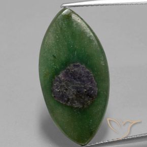 8.51ct Natural Multicolorido Ruby em Fuchsite, Marquesa, Translúcido
