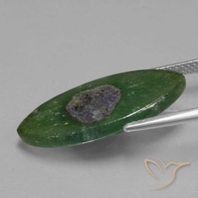 Ruby em Fuchsite Multicolorido Natural 8.51ct, Marquesa, Translúcido