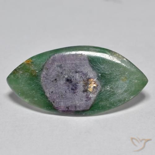 7.35ct Natural Multicolorido Ruby em Fuchsite, Marquesa, Translúcido