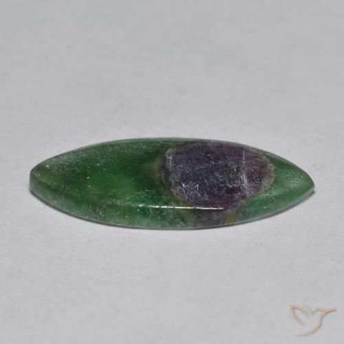 Ruby em Fuchsite Multicolorido Natural 3.75ct, Marquesa, Translúcido