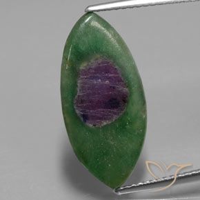 5.33ct Natural Multicolorido Ruby em Fuchsite, Marquesa, Translúcido, Photo A