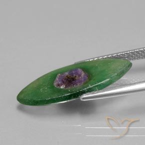 Ruby em Fuchsite Multicolorido Natural 3.99ct, Marquesa, Translúcido