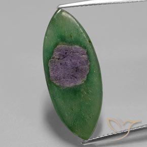 5.57ct Natural Multicolorido Ruby em Fuchsite, Marquesa, Translúcido