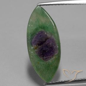 3.31ct Natural Multicolorido Ruby em Fuchsite, Marquesa, Translúcido